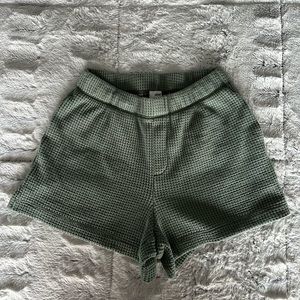 Aerie Waffle Shorts; Size X-Small; in sage green